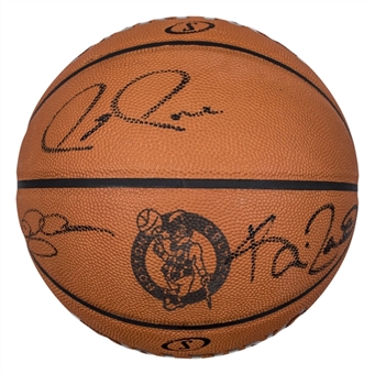 Boston Celtics Big Three Multi-Signed Basketball - Pierce, Garnett and Allen (Steiner)